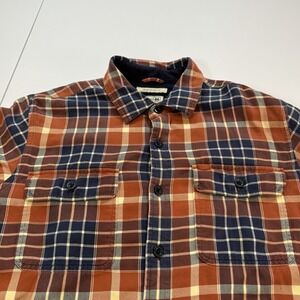 L.L. Bean Men's L-REG Flannel Shirt Fleece Lined Plaid Traditional Fit 298189